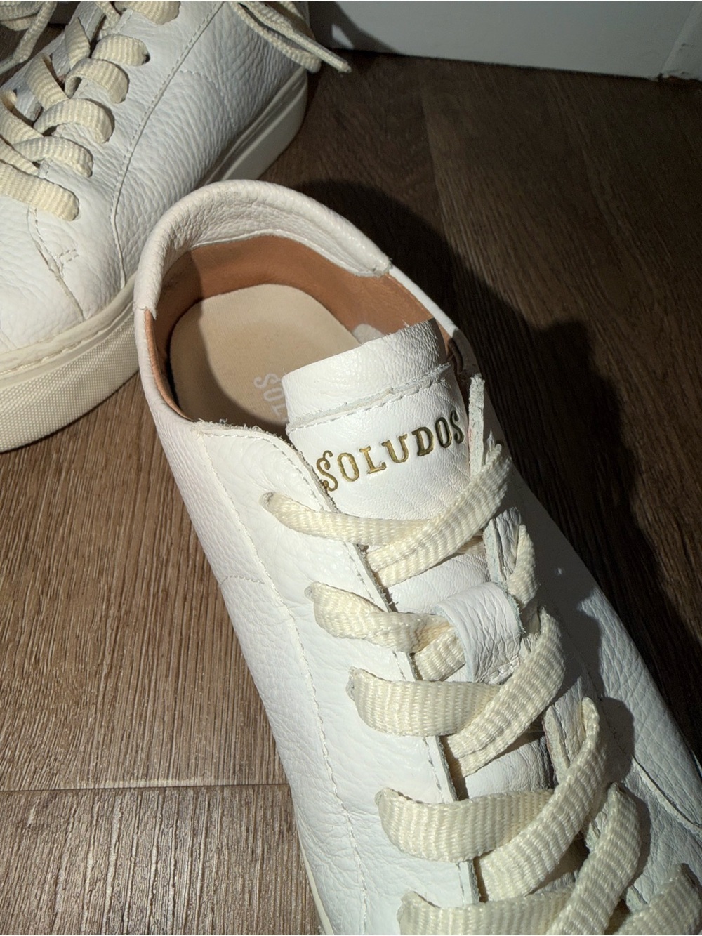 Soludos Ibiza Platform Shoes White Leather Sneakers - Women's Size 7.5 - Picture 7 of 11